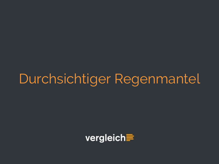 Durchsichtiger Regenmantel