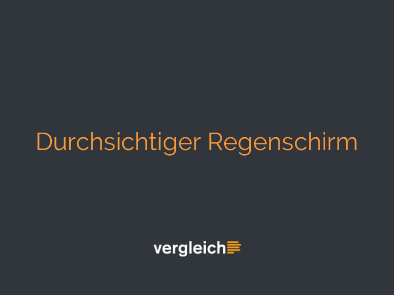 Durchsichtiger Regenschirm