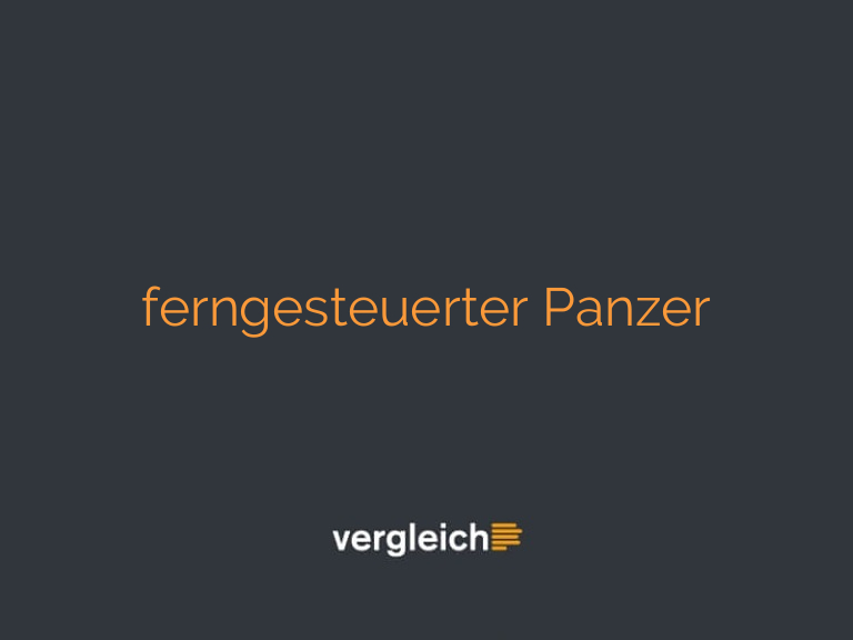 ferngesteuerter Panzer