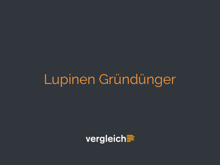 Lupinen Gründünger
