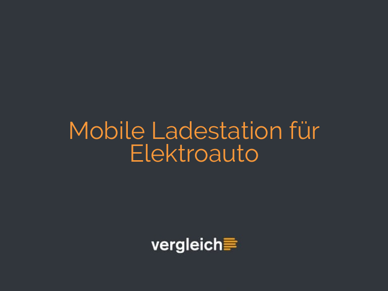 Mobile Ladestation für Elektroauto