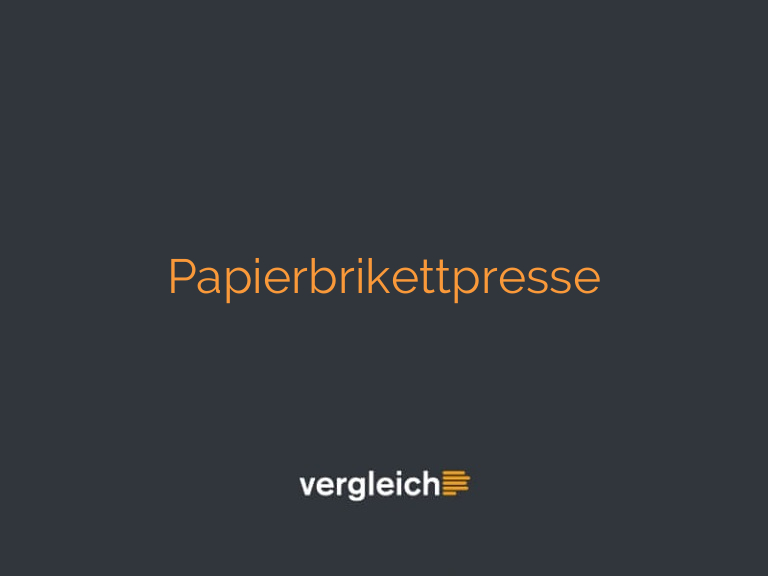 Papierbrikettpresse