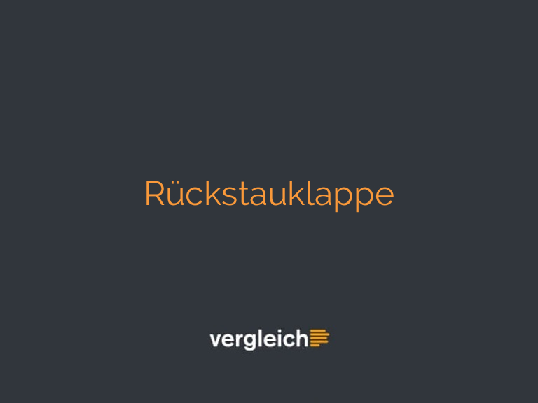 Rückstauklappe