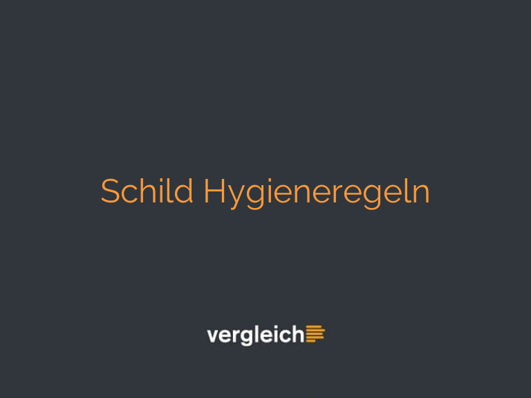 Schild Hygieneregeln