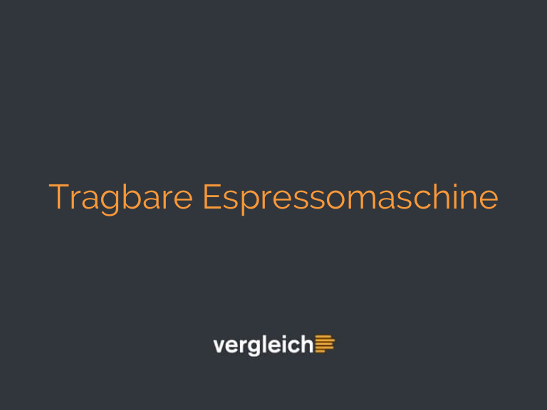 Tragbare Espressomaschine